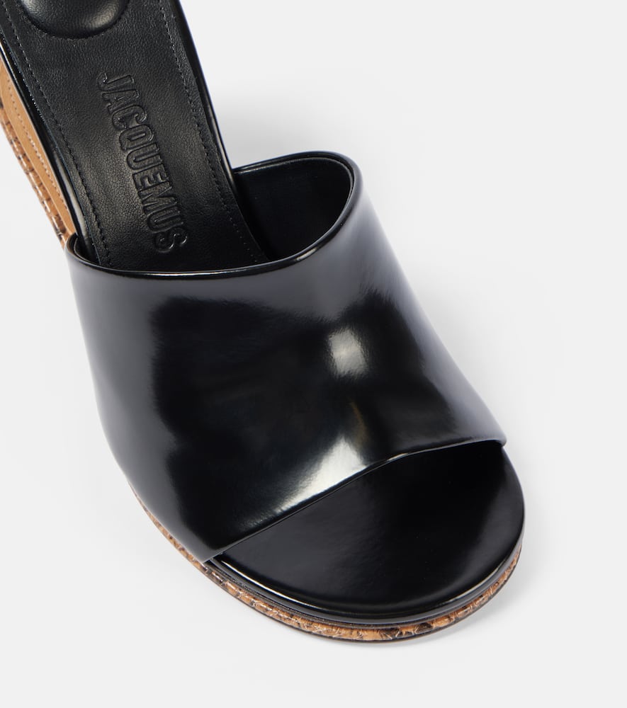 Jacquemus Les Doubles patent leather mules