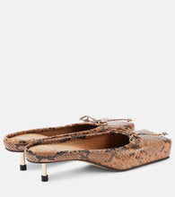 Jacquemus Les Mules Basses snake-effect leather mules