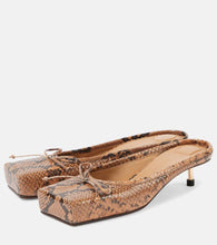 Jacquemus Les Mules Basses snake-effect leather mules