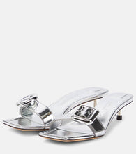 Jacquemus Les Sandales Regalo Basses metallic leather sandals