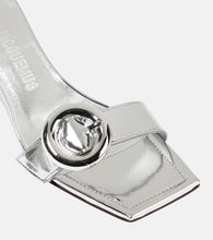 Jacquemus Les Sandales Regalo Basses metallic leather sandals