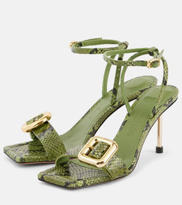 Jacquemus Les Sandales Regalo croc-effect leather sandals