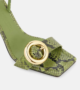 Jacquemus Les Sandales Regalo croc-effect leather sandals