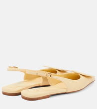 Jacquemus Les Slingbacks Duelo Plates leather slingback flats
