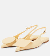 Jacquemus Les Slingbacks Duelo Plates leather slingback flats