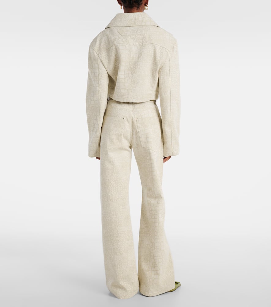 Jacquemus Marino De-N√É¬Æmes croc-effect denim jacket