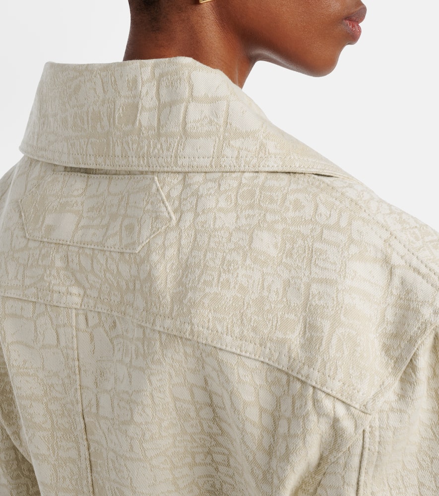Jacquemus Marino De-N√É¬Æmes croc-effect denim jacket