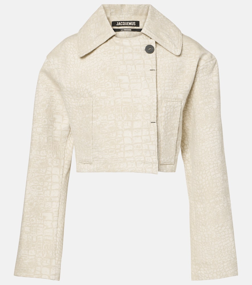 Jacquemus Marino De-N√É¬Æmes croc-effect denim jacket
