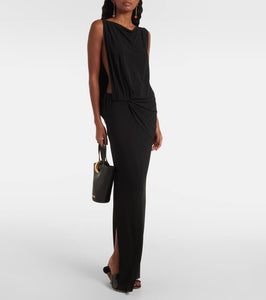 Jacquemus Peplo draped jersey maxi dress