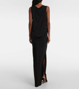 Jacquemus Peplo draped jersey maxi dress