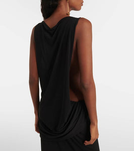 Jacquemus Peplo draped jersey maxi dress