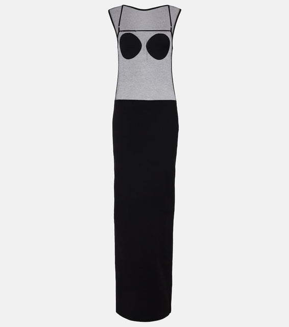 Jacquemus Platano sheer jersey maxi dress