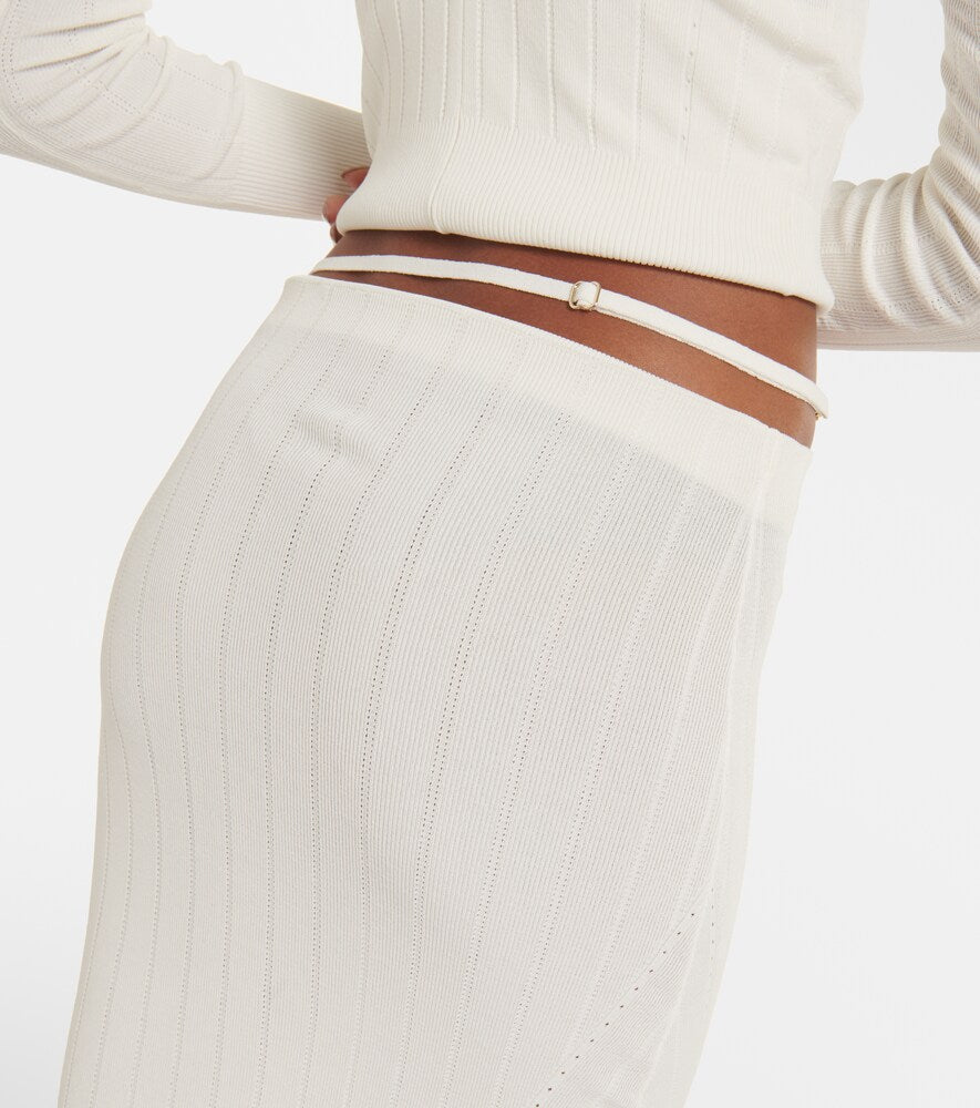 Jacquemus Pral√É¬π scalloped midi skirt