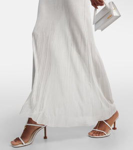 Jacquemus Robe Maille Oranger ribbed-knit maxi dress