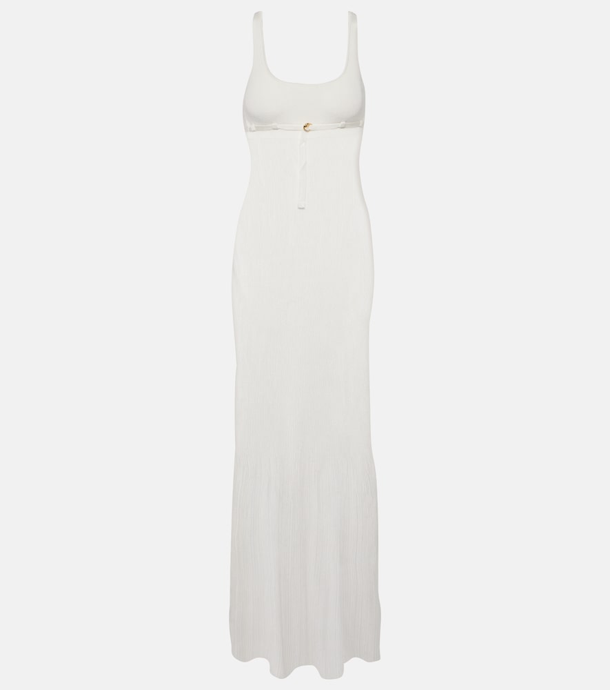Jacquemus Robe Maille Oranger ribbed-knit maxi dress. Jacquemus Robe Maille Oranger 罗纹针织长裙