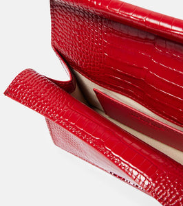 Jacquemus Rond Carr√É¬© Small croc-effect leather clutch