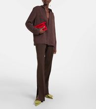 Jacquemus Rond Carr√É¬© Small croc-effect leather clutch