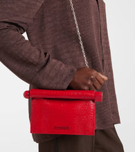Jacquemus Rond Carr√É¬© Small croc-effect leather clutch