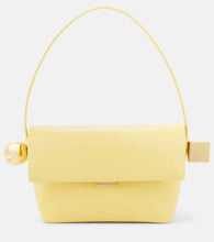 Jacquemus Rond Carr√É¬© leather shoulder bag. Shop Jacquemus Shoulder Bags for women now.
