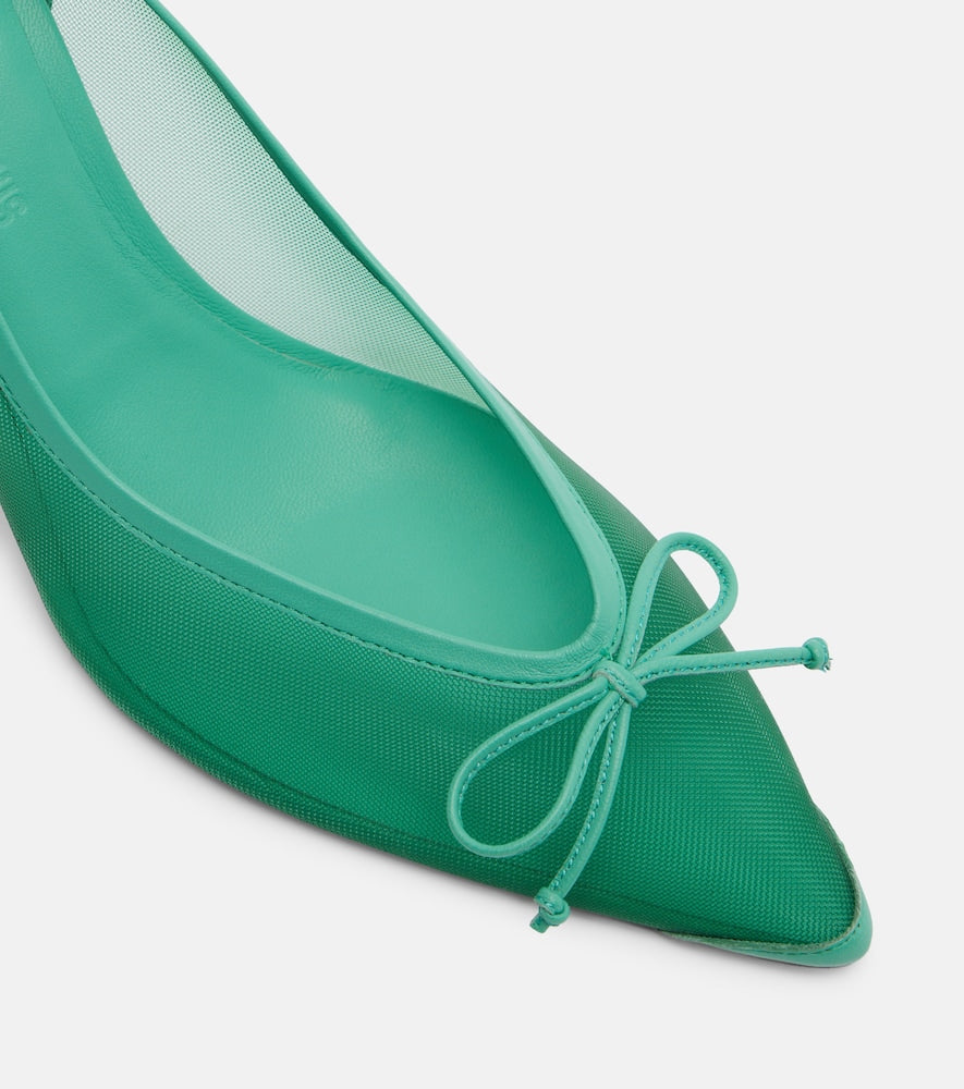 Jacquemus Tourni 80 leather-trimmed mesh pumps