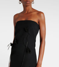 Jacques Wei Floral-appliqué wool maxi dress
