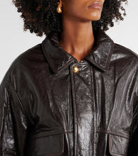 Jacques Wei Leather bomber jacket