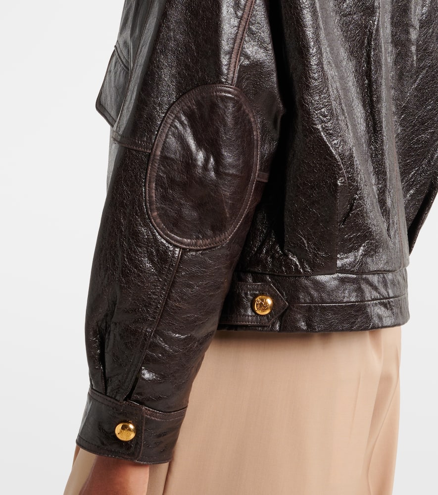 Jacques Wei Leather bomber jacket