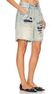 Jaded London Distressed Colossus Shorts in Blue