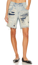 Jaded London Distressed Colossus Shorts in Blue - Jaded London - Short Colossus effet vieilli - Bleu - Jaded London 蓝色仿旧 Colossus 短裤 - Jaded London Distressed Colossus Shorts in Blau - Jaded London 디스트레스드 콜로서스 쇼츠 블루 색상 - Pantaloncini Colossus invecchiati Jaded London in blu