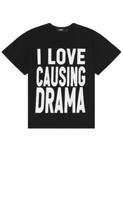 Jaded London Drama Slogan Tee in Black - Jaded London - T-shirt à slogan dramatique - Noir - Jaded London 黑色戏剧标语 T 恤 - Jaded London Drama Slogan T-Shirt in Schwarz - Jaded London 드라마 슬로건 티셔츠 - Maglietta con slogan drammatico di Jaded London in nero