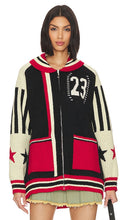 Jaded London Team 23 Knitted Zip Through in Blue