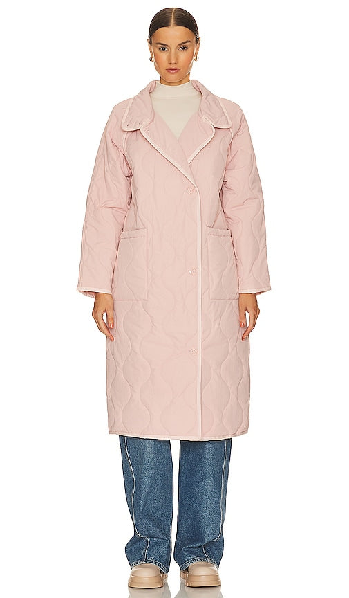 Jakke Courtney Quilted Coat in Rose