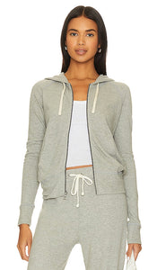 James Perse Classic Zip Up Hoodie in Grey - James Perse - Sweat à capuche zippé classique en gris - James Perse 灰色经典拉链连帽衫 - James Perse Klassischer Kapuzenpullover mit Reißverschluss in Grau - James Perse 클래식 집업 후디 그레이 색상 - Felpa con cappuccio classica con zip James Perse in grigio