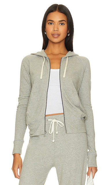 James Perse Classic Zip Up Hoodie in Grey - James Perse - Sweat à capuche zippé classique en gris - James Perse 灰色经典拉链连帽衫 - James Perse Klassischer Kapuzenpullover mit Reißverschluss in Grau - James Perse 클래식 집업 후디 그레이 색상 - Felpa con cappuccio classica con zip James Perse in grigio
