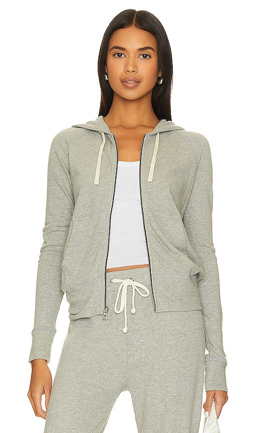 James Perse Classic Zip Up Hoodie in Grey - James Perse - Sweat à capuche zippé classique en gris - James Perse 灰色经典拉链连帽衫 - James Perse Klassischer Kapuzenpullover mit Reißverschluss in Grau - James Perse 클래식 집업 후디 그레이 색상 - Felpa con cappuccio classica con zip James Perse in grigio