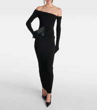 Jean Paul Gaultier Asymmetric maxi dress with gloves