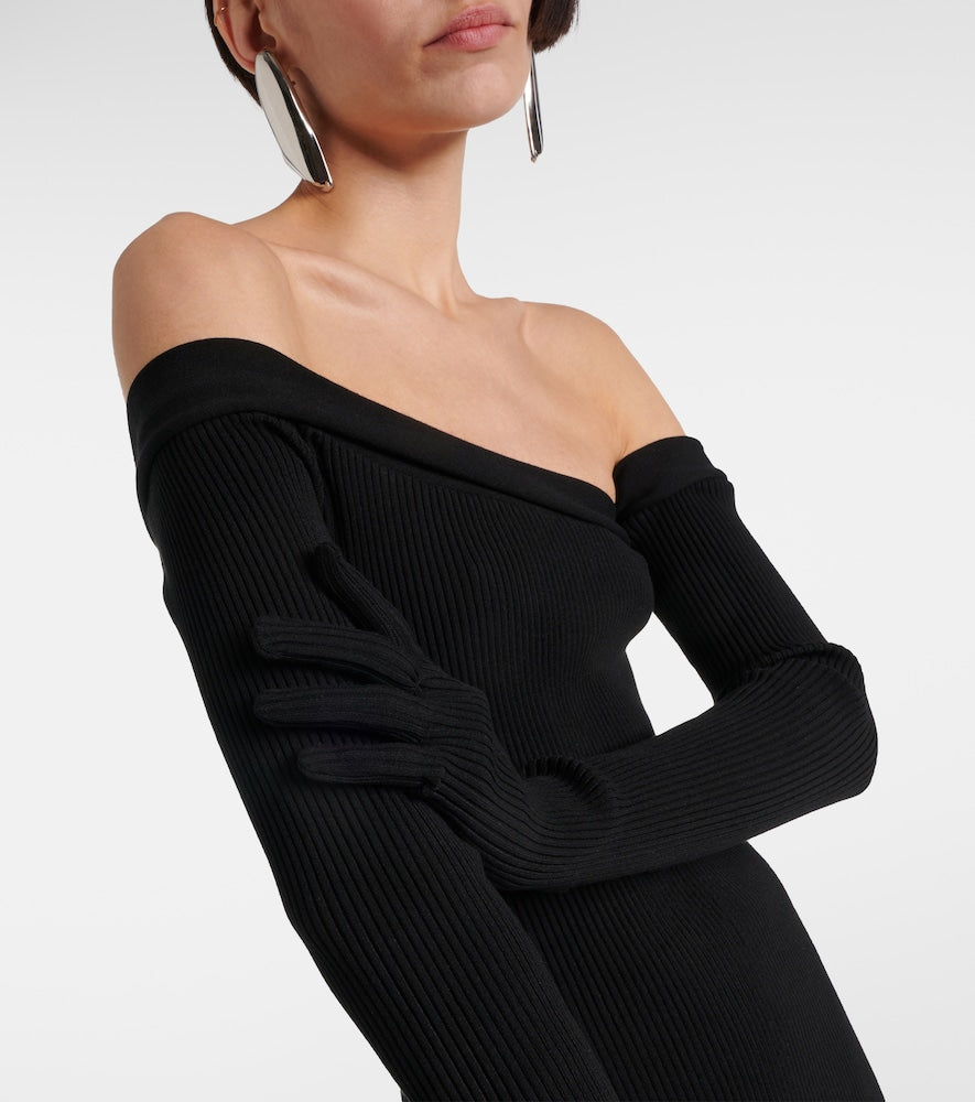 Jean Paul Gaultier Asymmetric maxi dress with gloves