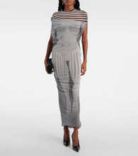 Jean Paul Gaultier Body Morphing draped tulle maxi dress