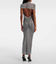 Jean Paul Gaultier Body Morphing draped tulle maxi dress