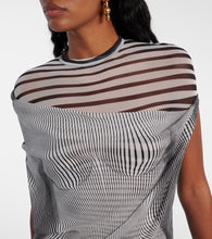 Jean Paul Gaultier Body Morphing draped tulle maxi dress