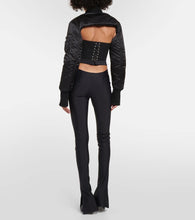 Jean Paul Gaultier Cropped satin bomber jacket