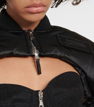 Jean Paul Gaultier Cropped satin bomber jacket