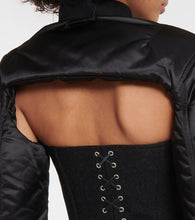 Jean Paul Gaultier Cropped satin bomber jacket