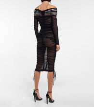 Jean Paul Gaultier Crystal-embellished mesh minidress