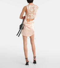 Jean Paul Gaultier Deconstructed satin minidress