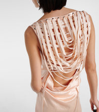 Jean Paul Gaultier Deconstructed satin minidress