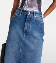 Jean Paul Gaultier Denim and cotton maxi skirt