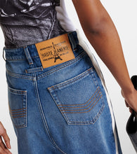 Jean Paul Gaultier Denim and cotton maxi skirt