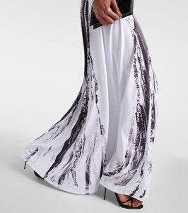 Jean Paul Gaultier Dentelle Trompe l'oeil jersey gown