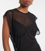 Jean Paul Gaultier Flocked open-back tulle maxi dress
